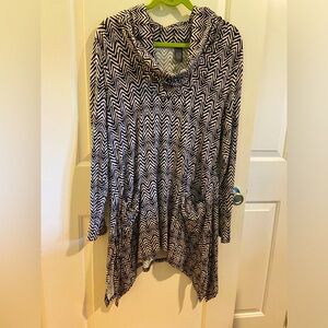 Chelsea & Theodore Crowl Neck Long Sleeve Blouse, Women's Size Large